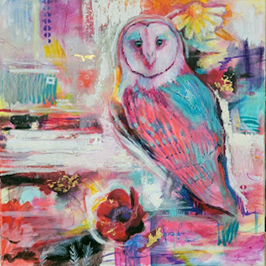 An oil painting called Owl Days
