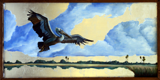 An oil painting-B-Pelican Sails